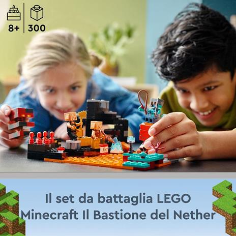 LEGO Minecraft 21185 Il Bastione del Nether, Castello Giocattolo con Personaggi Piglin, Giochi per Bambini da 8 Anni - 2