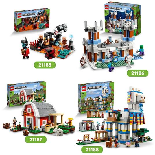 LEGO Minecraft 21185 Il Bastione del Nether, Castello Giocattolo con Personaggi Piglin, Giochi per Bambini da 8 Anni - 6
