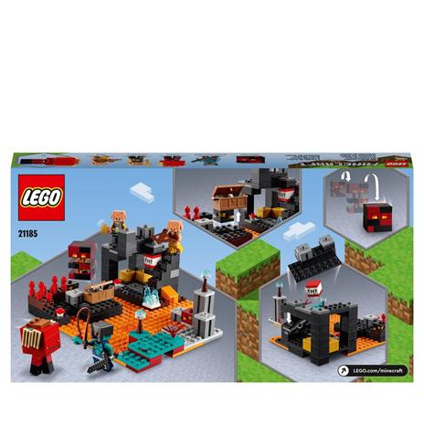 LEGO Minecraft 21185 Il Bastione del Nether, Castello Giocattolo con Personaggi Piglin, Giochi per Bambini da 8 Anni - 8