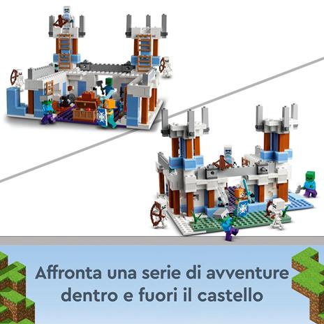 LEGO Minecraft 21186 Il Castello di Ghiaccio, Giocattoli Creativi da Costruire, Spada di Diamanti, Giochi per Bambini - 3