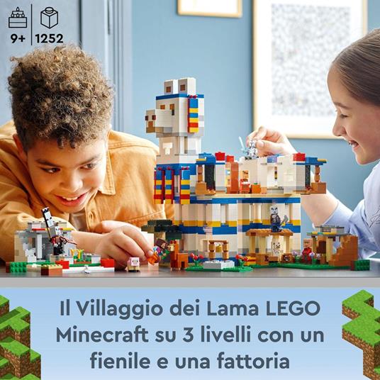 LEGO Minecraft 21188 Il Villaggio dei Lama, Casa Giocattolo con Animali della Fattoria, Giochi per Bambini Creativi - 2