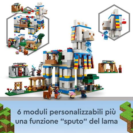 LEGO Minecraft 21188 Il Villaggio dei Lama, Casa Giocattolo con Animali della Fattoria, Giochi per Bambini Creativi - 3