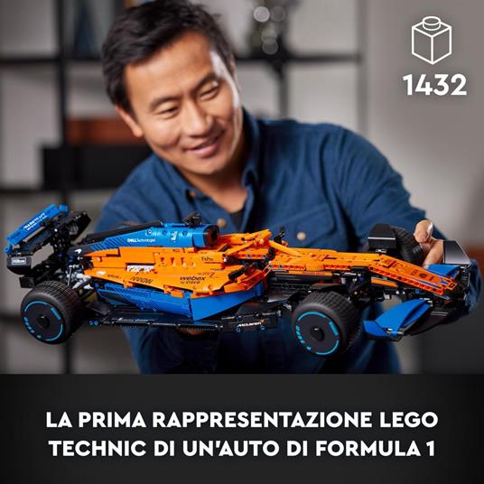 LEGO Technic 42141 Monoposto McLaren Formula 1 2022, Auto Replica F1, Set per Adulti Macchina da Corsa, Modellino Supercar - 2