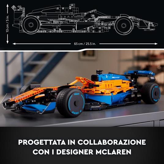LEGO Technic 42141 Monoposto McLaren Formula 1 2022, Auto Replica F1, Set per Adulti Macchina da Corsa, Modellino Supercar - 3
