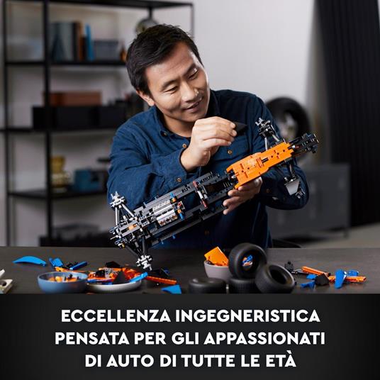 LEGO Technic 42141 Monoposto McLaren Formula 1 2022, Auto Replica F1, Set per Adulti Macchina da Corsa, Modellino Supercar - 7