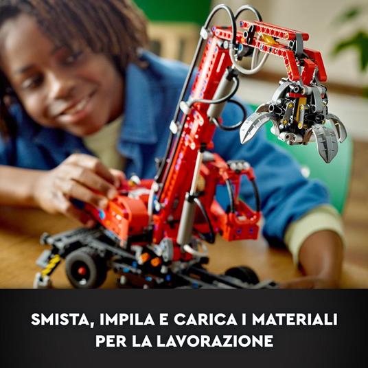 LEGO Technic 42144 Movimentatore di Materiali, Modello da Costruire con Funzioni Manuali e Pneumatiche, Giochi Educativi - 6