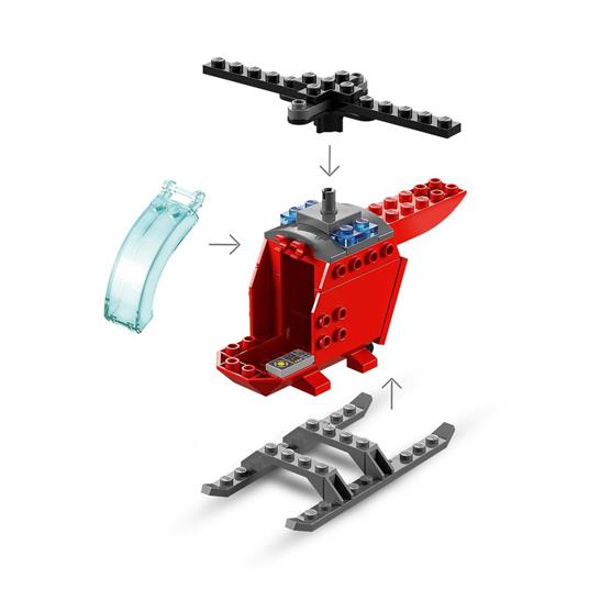 LEGO City Fire 60318 Elicottero Antincendio, con 2 Minifigure e Base Starter Brick, Giocattolo per Bambini di 4+ Anni - 5