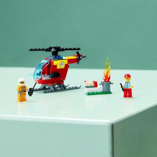 LEGO City Fire 60318 Elicottero Antincendio, con 2 Minifigure e Base Starter Brick, Giocattolo per Bambini di 4+ Anni - 6