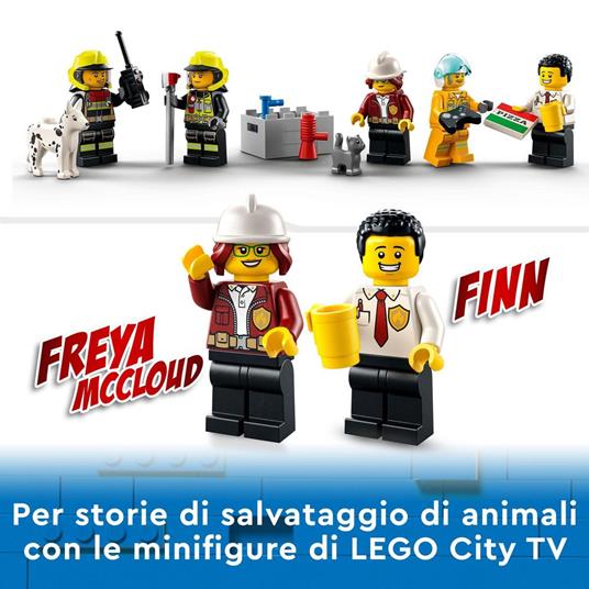 LEGO City Fire 60320 Caserma dei Pompieri, con Garage, Camion ed Elicottero Giocattolo, Set per Bambini di 6+ Anni - 5