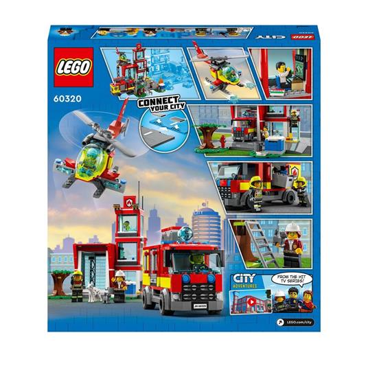 LEGO City Fire 60320 Caserma dei Pompieri, con Garage, Camion ed Elicottero Giocattolo, Set per Bambini di 6+ Anni - 9