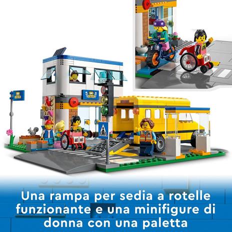 LEGO City 60329 Giorno di Scuola, Set Serie Adventures con Autobus Giocattolo, 2 Aule e Strada, per Bambini di 6+ Anni - 4