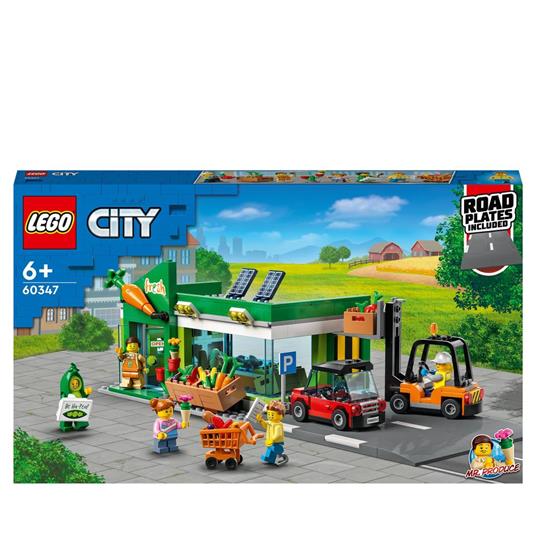 LEGO City 60347 Negozio di Alimentari, con Carrello Elevatore, Frutta e Verdura Giocattolo, Giochi per Bambini dai 6 Anni - LEGO - City - Edifici e architettura - Giocattoli | IBS