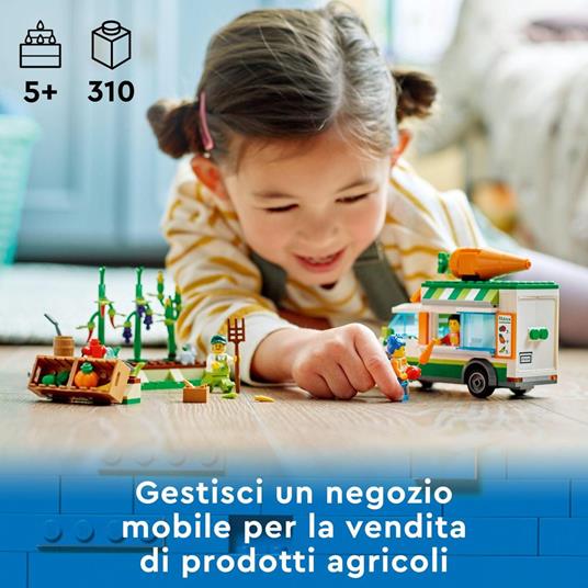 LEGO City 60345 Il Furgone del Fruttivendolo, Set con Camion Giocattolo, Fattoria Mobile, Giochi per Bambini dai 5 Anni - 2