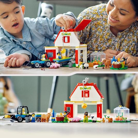 LEGO City 60346 il Fienile e Animali da Fattoria, Idea Regalo con Trattore  Giocattolo, Giochi per Bambini dai 4 Anni in su - LEGO - City Farm -  Animali - Giocattoli