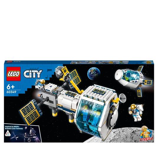 LEGO City 60349 Stazione Spaziale Lunare, Base NASA con 5 Minifigure di Astronauti, Giochi Creativi per Bambini di 6+ Anni - LEGO - City - Astronavi - Giocattoli | IBS