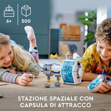 LEGO City 60349 Stazione Spaziale Lunare, Base NASA con 5 Minifigure di Astronauti, Giochi Creativi per Bambini di 6+ Anni - 2