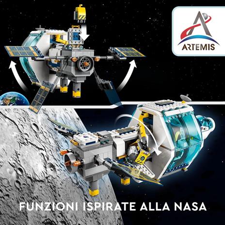 LEGO City 60349 Stazione Spaziale Lunare, Base NASA con 5 Minifigure di Astronauti, Giochi Creativi per Bambini di 6+ Anni - 3