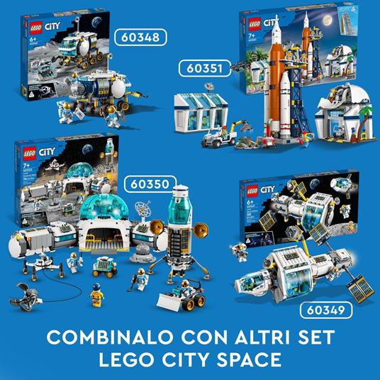 LEGO City 60349 Stazione Spaziale Lunare, Base NASA con 5 Minifigure di Astronauti, Giochi Creativi per Bambini di 6+ Anni - 7