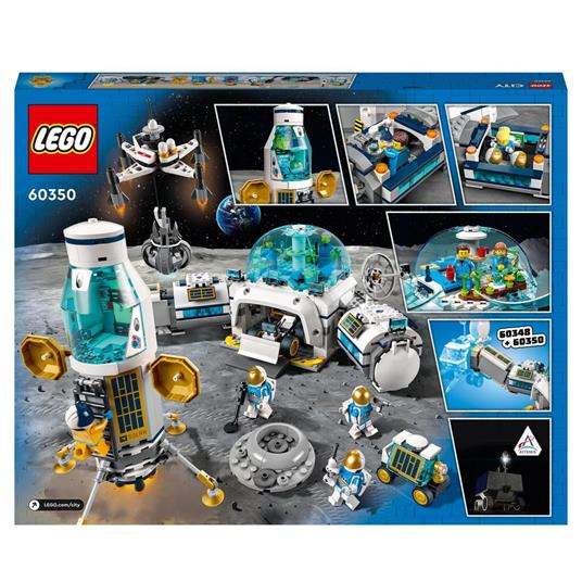 LEGO City 60350 Base di Ricerca Lunare, Centro Spaziale Giocattolo NASA con Veicolo Rover e 6 Minifigure di Astronauti - 11