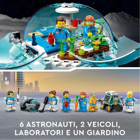LEGO City 60350 Base di Ricerca Lunare, Centro Spaziale Giocattolo NASA con Veicolo Rover e 6 Minifigure di Astronauti - 5