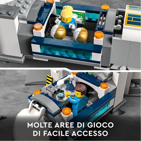 LEGO City 60350 Base di Ricerca Lunare, Centro Spaziale Giocattolo NASA con Veicolo Rover e 6 Minifigure di Astronauti - 6