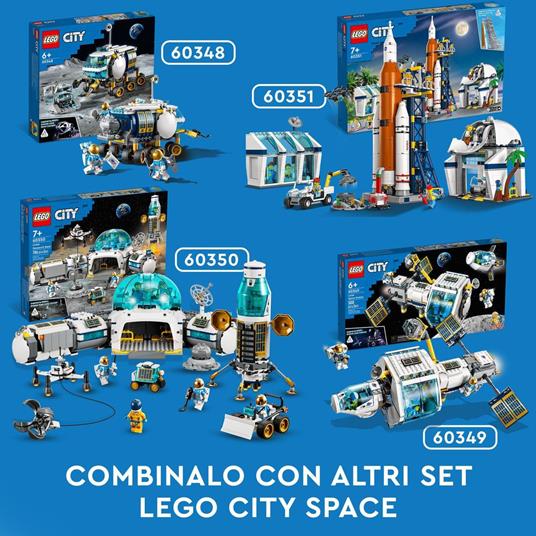 LEGO City 60350 Base di Ricerca Lunare, Centro Spaziale Giocattolo NASA con Veicolo Rover e 6 Minifigure di Astronauti - 9