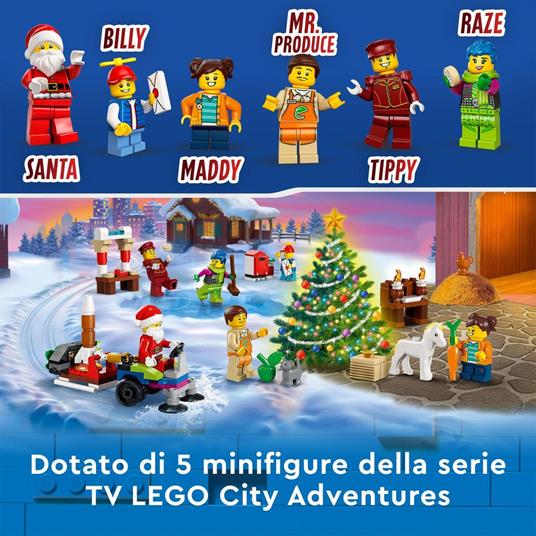 LEGO City 60352 Calendario dell'Avvento 2022, Mini Costruzioni Regalo a Tema Natalizio, Giochi per Bambini con Minifigure - 4