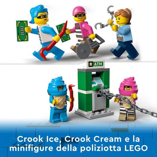 LEGO City Police 60314 Il Furgone dei Gelati e l'Inseguimento della Polizia, Giochi per Bambini di 5+ Anni, Camion Giocattolo - 5