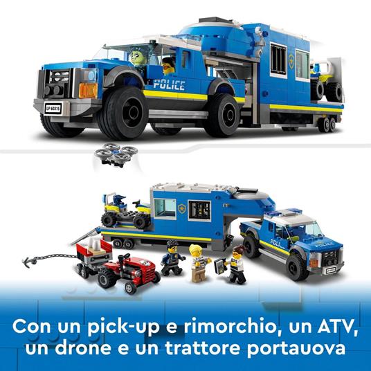 LEGO City Police 60315 Camion Centro di Comando della Polizia, ATV, Drone, 4 Minifigure e Trattore Giocattolo, Idea Regalo - 3