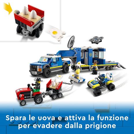 LEGO City Police 60315 Camion Centro di Comando della Polizia, ATV, Drone, 4 Minifigure e Trattore Giocattolo, Idea Regalo - 4