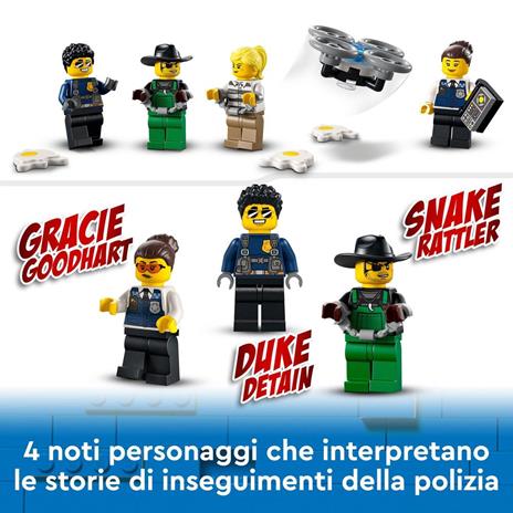 LEGO City Police 60315 Camion Centro di Comando della Polizia, ATV, Drone, 4 Minifigure e Trattore Giocattolo, Idea Regalo - 5