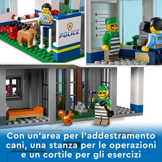 LEGO City Police 60316 Stazione di Polizia, con Camion della Spazzatura ed Elicottero Giocattolo, Giochi per Bambini - 4