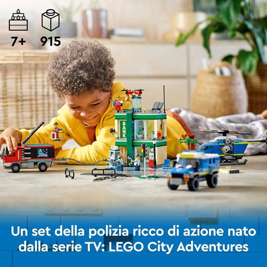 MAX Adventure Set Inseguimento Della Polizia: 125 Pezzi Per Costruire Auto E Personaggi, Gioco Creativo Per Bambini Dai 5 Anni In Su - 2