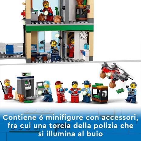 LEGO City Police 60317 Inseguimento della Polizia alla Banca, con Elicottero, Drone e 2 Camion, Giocattolo Bambini 7+ Anni - 5