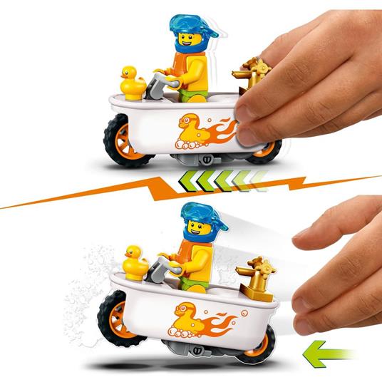 LEGO City Stuntz 60333 Stunt Bike Vasca da Bagno, Moto Giocattolo con Minifigure, Giochi per Bambini dai 5 Anni, Idea Regalo - 4