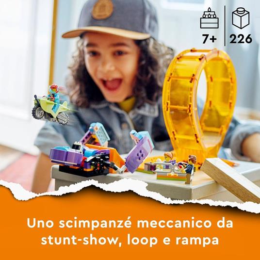 LEGO City Stuntz 60338 Giro della Morte dello Scimpanzé, Moto Giocattolo con Minifigure, Giochi per Bambini dai 7 Anni in su - 2