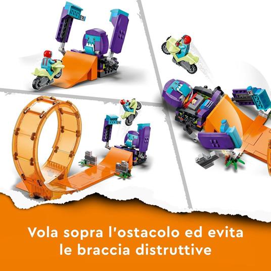 LEGO City Stuntz 60338 Giro della Morte dello Scimpanzé, Moto Giocattolo con Minifigure, Giochi per Bambini dai 7 Anni in su - 4