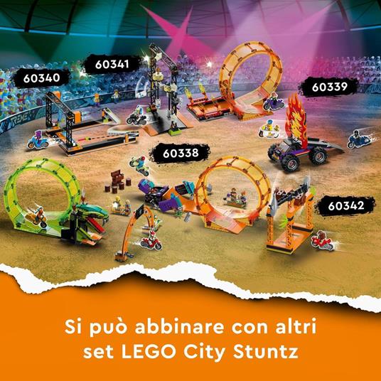LEGO City Stuntz 60338 Giro della Morte dello Scimpanzé, Moto Giocattolo con Minifigure, Giochi per Bambini dai 7 Anni in su - 6