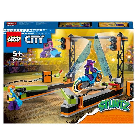 LEGO City Stuntz 60340 Sfida Acrobatica delle Lame, Moto Giocattolo con Minifigure, Giochi per Bambini e Bambine dai 5 Anni - LEGO - City Stuntz - Moto - Giocattoli | IBS