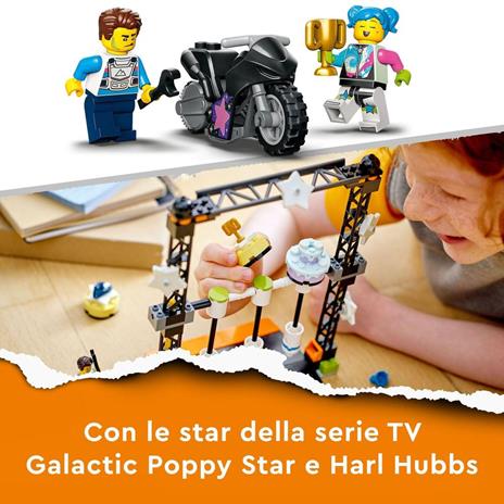 LEGO City Stuntz 60341 Sfida Acrobatica KO, Moto Giocattolo con Minifigure, Giochi per Bambini e Bambine dai 5 Anni in su - 5