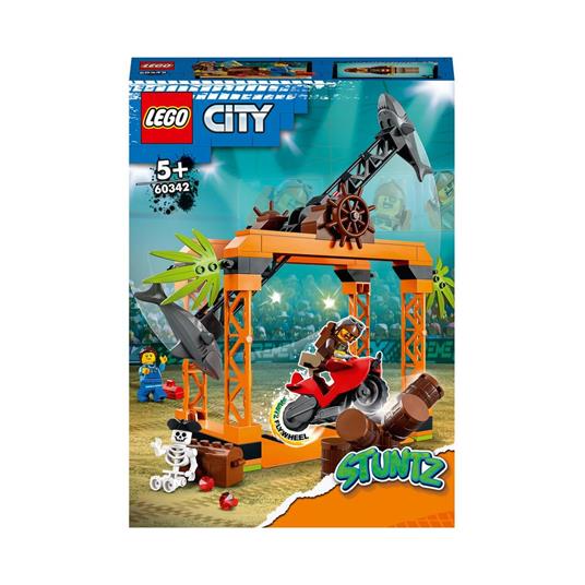 LEGO City Stuntz 60342 Sfida Acrobatica Attacco dello Squalo, Moto Giocattolo con Minifigure, Giochi per Bambini dai 5 Anni - LEGO - City Stuntz - Animali - Giocattoli | IBS