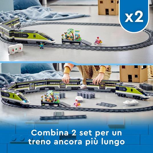 LEGO City 60337 Treno Passeggeri Espresso, con Locomotiva Giocattolo Telecomandata con Luci e Binari, Giochi per Bambini - 7