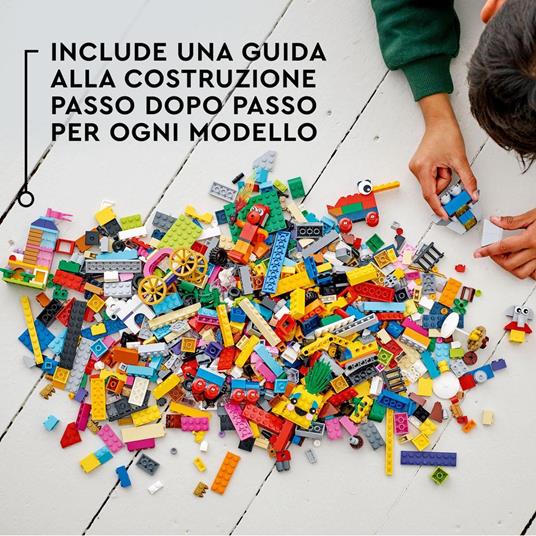 LEGO Classic 11021 90 Anni di Gioco, Scatola con Mattoncini Colorati per 15 Mini Costruzioni di Modelli Iconici - 6