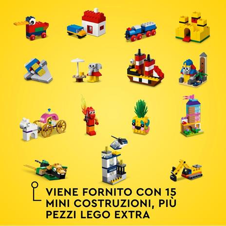 LEGO Classic 11021 90 Anni di Gioco, Scatola con Mattoncini Colorati per 15 Mini Costruzioni di Modelli Iconici - 7