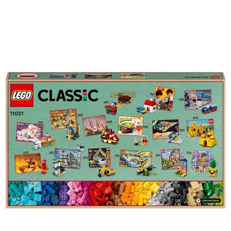 LEGO Classic 11021 90 Anni di Gioco, Scatola con Mattoncini Colorati per 15 Mini Costruzioni di Modelli Iconici - 10
