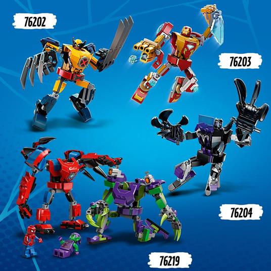 LEGO Super Heroes 76219 Battaglia tra i Mech di Spider-Man e Goblin, Action Figure Marvel, Giocattoli per Bambini 7+ Anni - 8