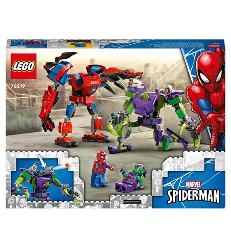 LEGO Super Heroes 76219 Battaglia tra i Mech di Spider-Man e Goblin, Action Figure Marvel, Giocattoli per Bambini 7+ Anni - 10