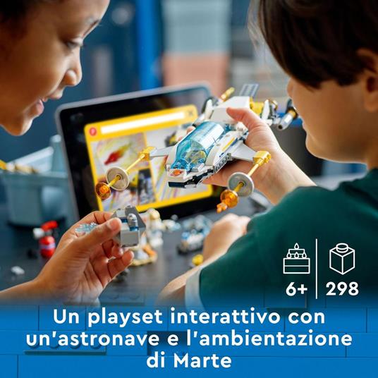 LEGO City 60354 Missioni di Esplorazione su Marte, Set Costruzioni con Avventura Digitale Interattiva, Astronave Giocattolo - 2