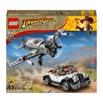 LEGO Indiana Jones 77012 L'Inseguimento dell'Aereo Elica Modello Aeroplano e Macchina Giocattolo dal film l'Ultima Crociata