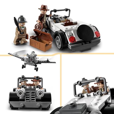 LEGO Indiana Jones 77012 L'Inseguimento dell'Aereo Elica Modello Aeroplano e Macchina Giocattolo dal film l'Ultima Crociata - 5
